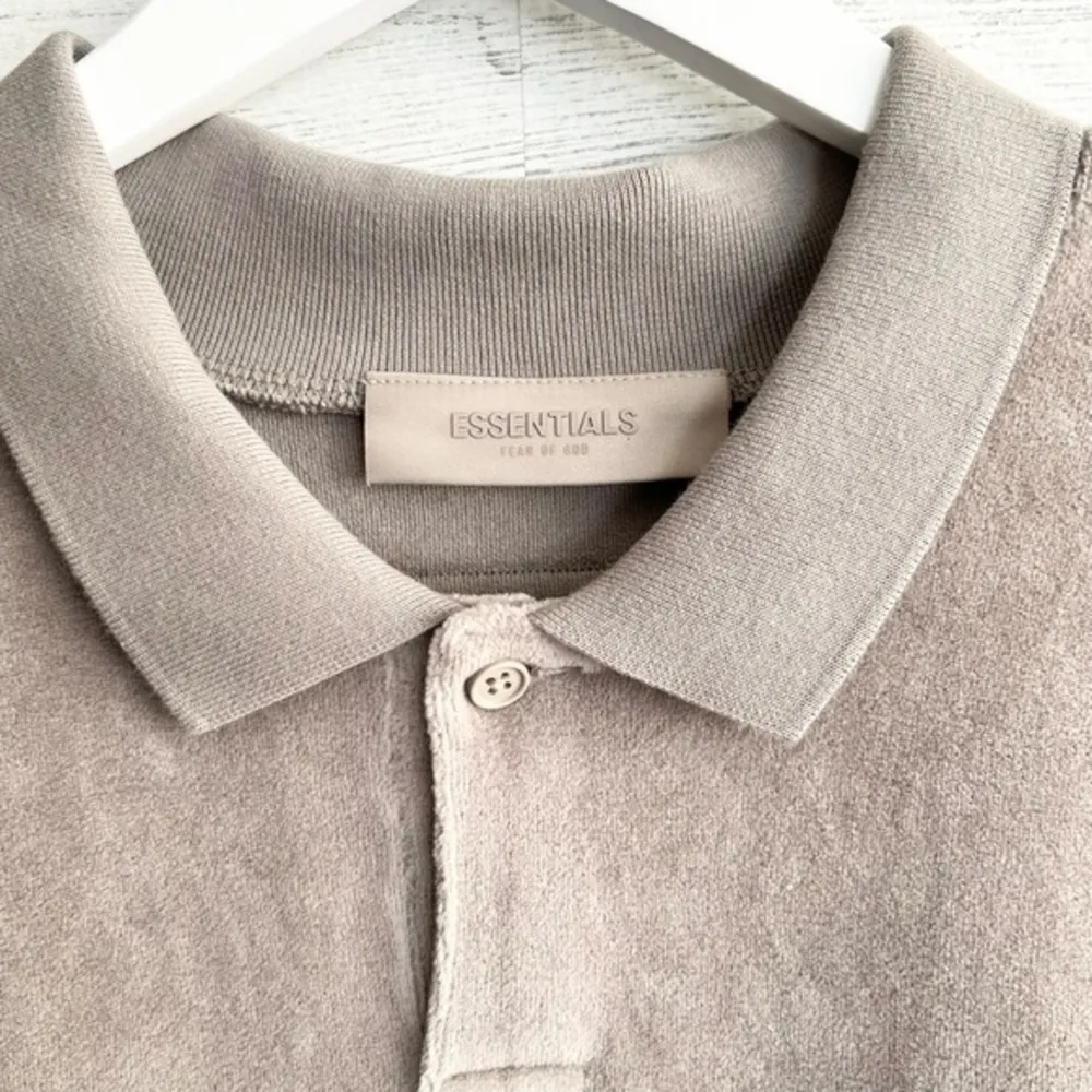 Fear of God Essentials Velour Polo Sleeveless Top - Image 5