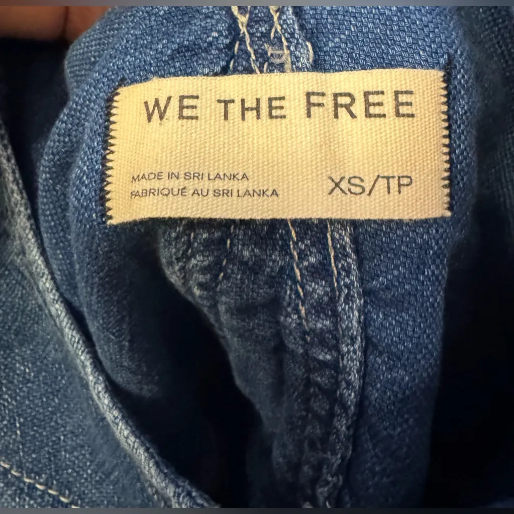 NWT Free People We The Free Jude Shortalls - Mid Indigo Blue - XS - Image 10