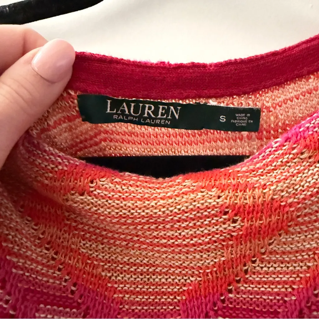 LAUREN Ralph Lauren Sleeveless Sweater Dress Women’s Size Small Retro Striped - Image 5