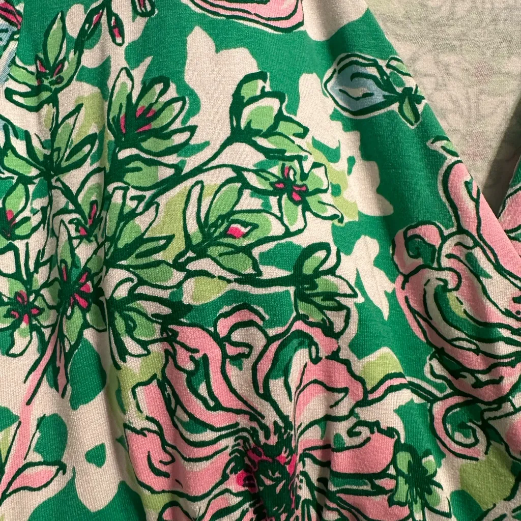 Lilly Pulitzer Moana Green floral high low Maxi Dress - Image 7