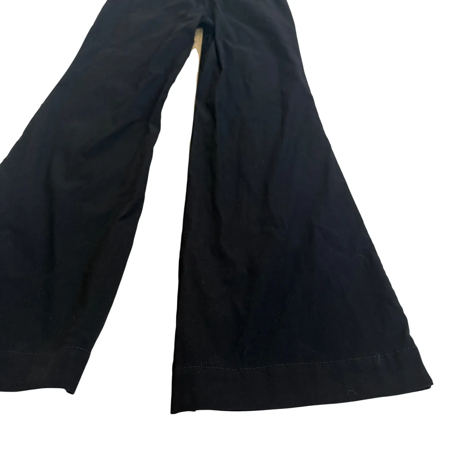 Maeve Anthropologie Naomi Black Wide Leg High Waisted Pants Size 0 Petite Flare - Image 5