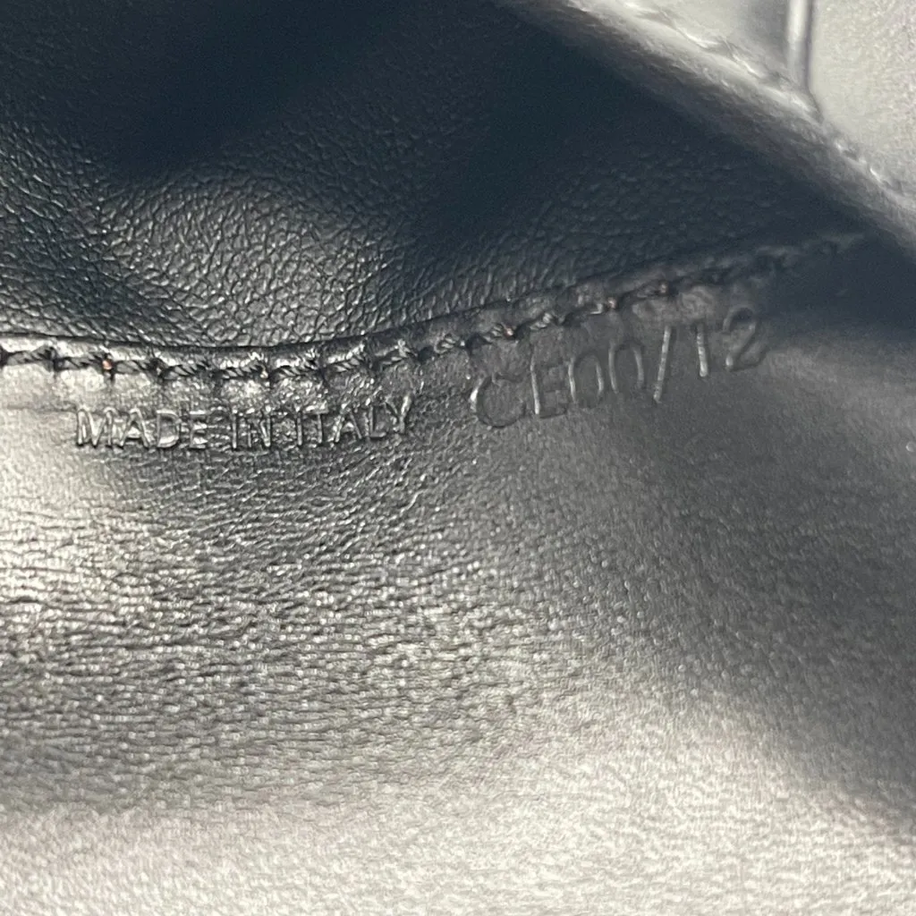 Celine Triomphe Printed Canvas & Leather Compact Wallet - Black - Preowned - Image 12