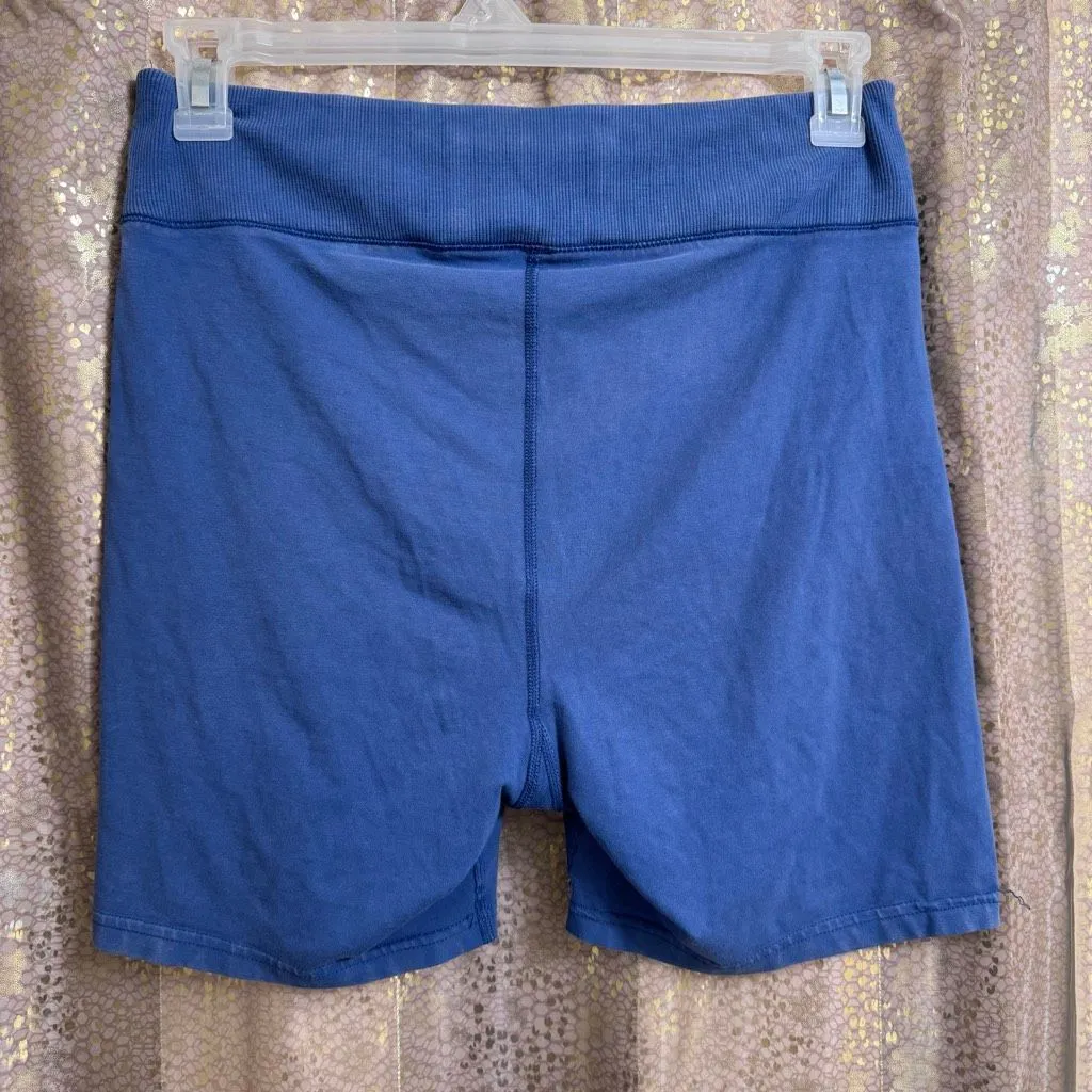 Free People Movement Blue Cotton Hot Hot Lounge Stretchy Bike Shorts M/L - Image 2