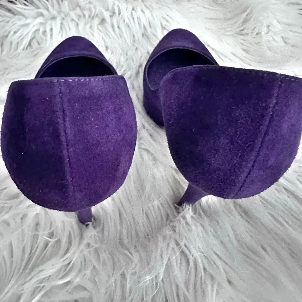 RALPH LAUREN COLLECTION | Purple Label Suede Pumps Heels Shoes Italy | Size 6.5 - Image 4