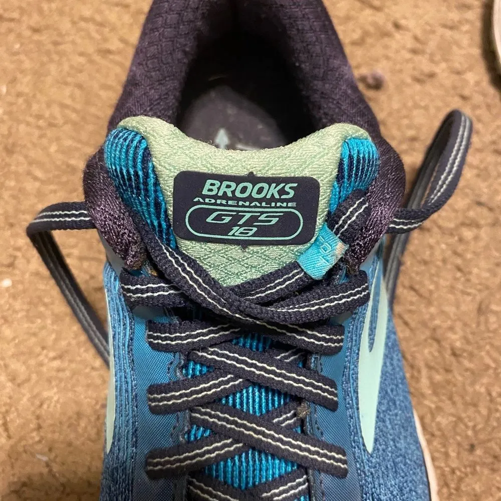 Brooks Adrenaline GTS‎ 18 Blue Teal Mint Running Shoes Womens Size 7 - Image 6