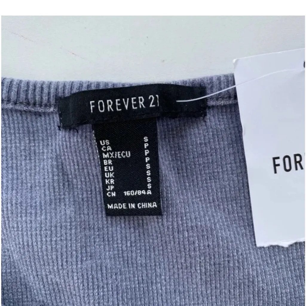 Forever 21 Gray Tan Graphic Crop Tank Top - Image 4