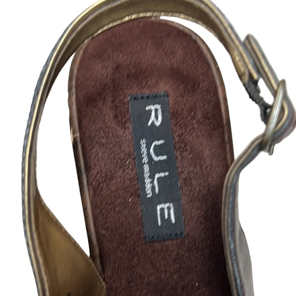 Steve Madden Rule Wedge Brown Sandals Size 10 - Image 4