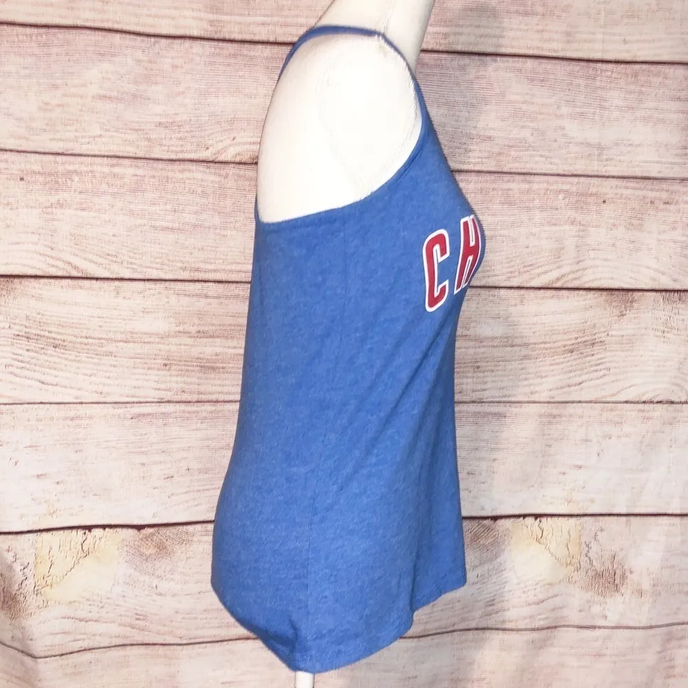 5th & Ocean Blue and Red Chicago Cubs Racerback Tank Top Size S - Image 3