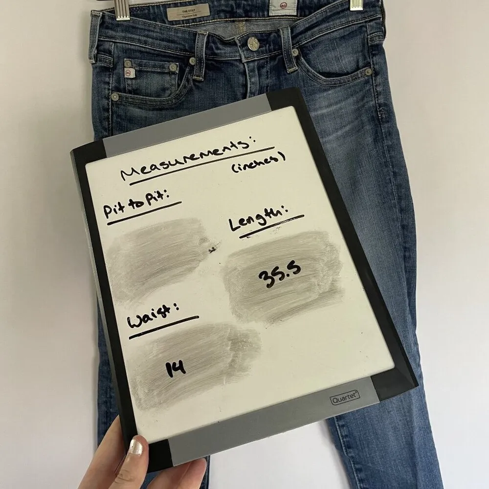 AG Adriano Goldschmied the stilt cigarette leg blue jeans denim cotton size 27 - Image 2