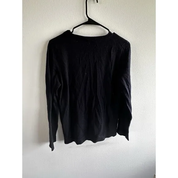 Women’s Giorgio Armani 38‎ V Neck Blue Button-up Wool Sweater - Image 6