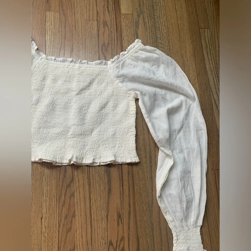 NWT Aerie long sleeve white shirt medium - Image 8