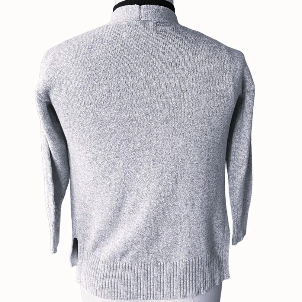 OLD NAVY Gray Cardigan Open Side Slits Sweater ~ Women's Size MEDIUM - Image 3