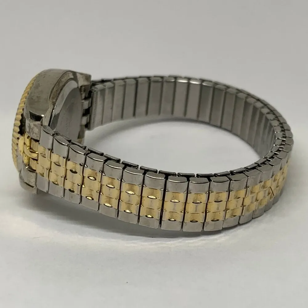 Vintage eternity classic women’s quartz analog wrist watch gold silver tone 25mm - Image 3