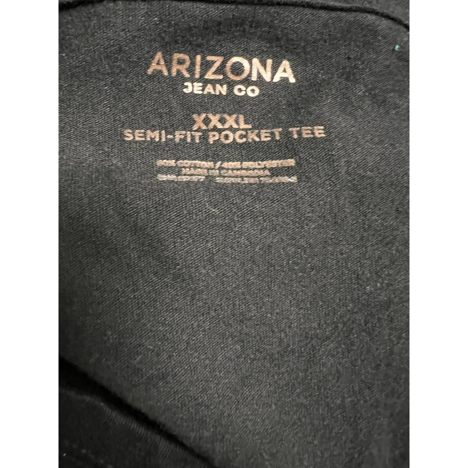 023-001 Arizona Jean XXXL‎ women's short sleeve Black w pocket shirt Tee T-shirt - Image 3