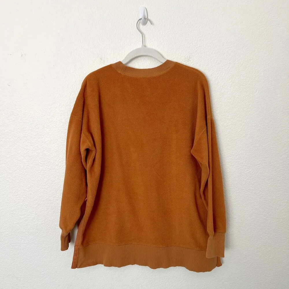 [Aerie] Coziest Oversized Desert Crew Neck Sweatshirt Burnt Orange Size XS - Image 3