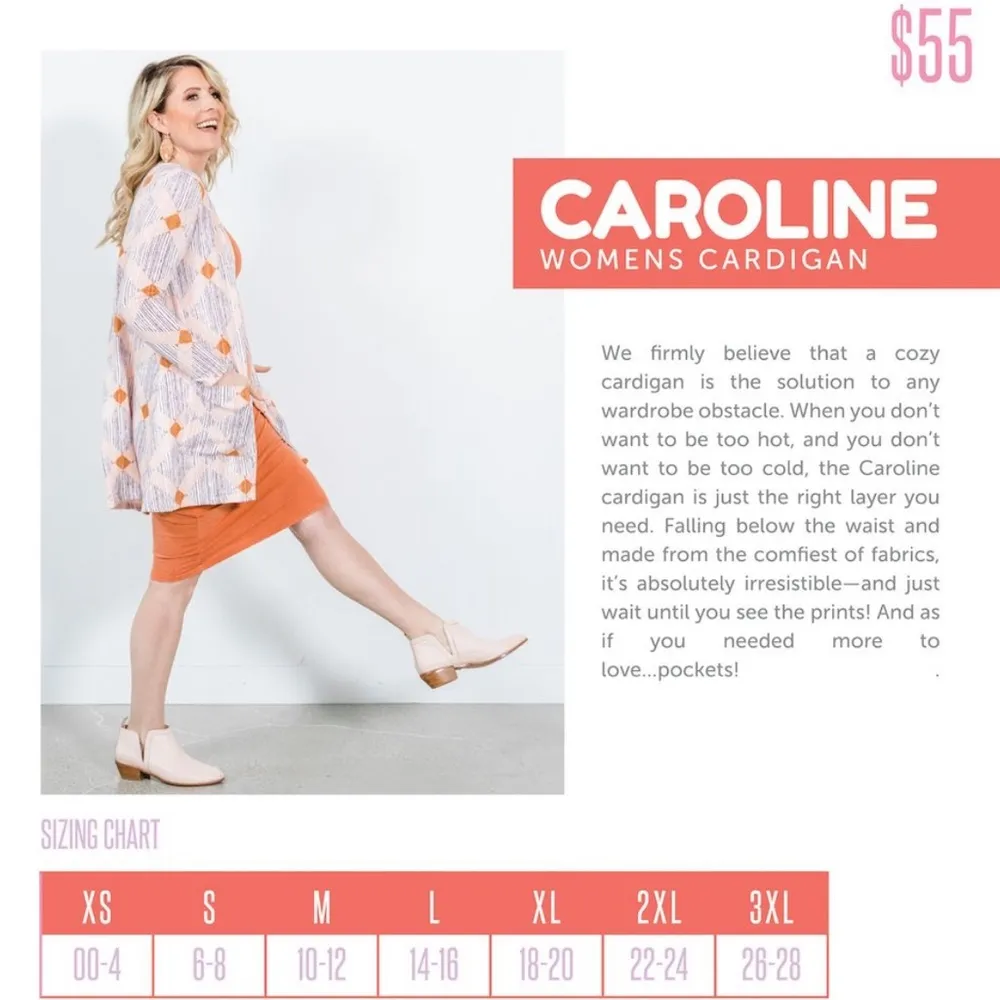 LuLaRoe Caroline Cardigan with floral print - Image 4