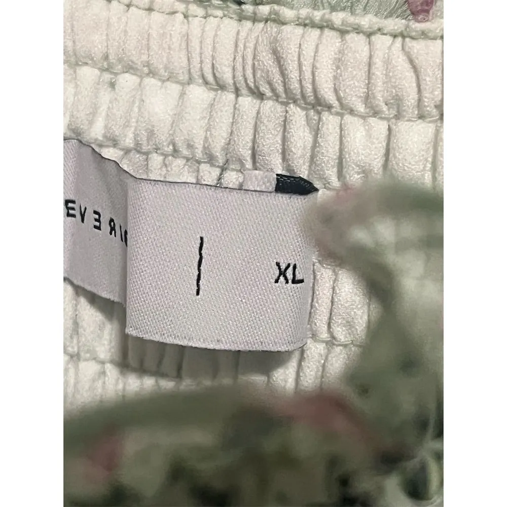 Reveriee Maxi Dress Women's Size XL Green Floral Tiered Short Sleeve Casual NWT - Image 8