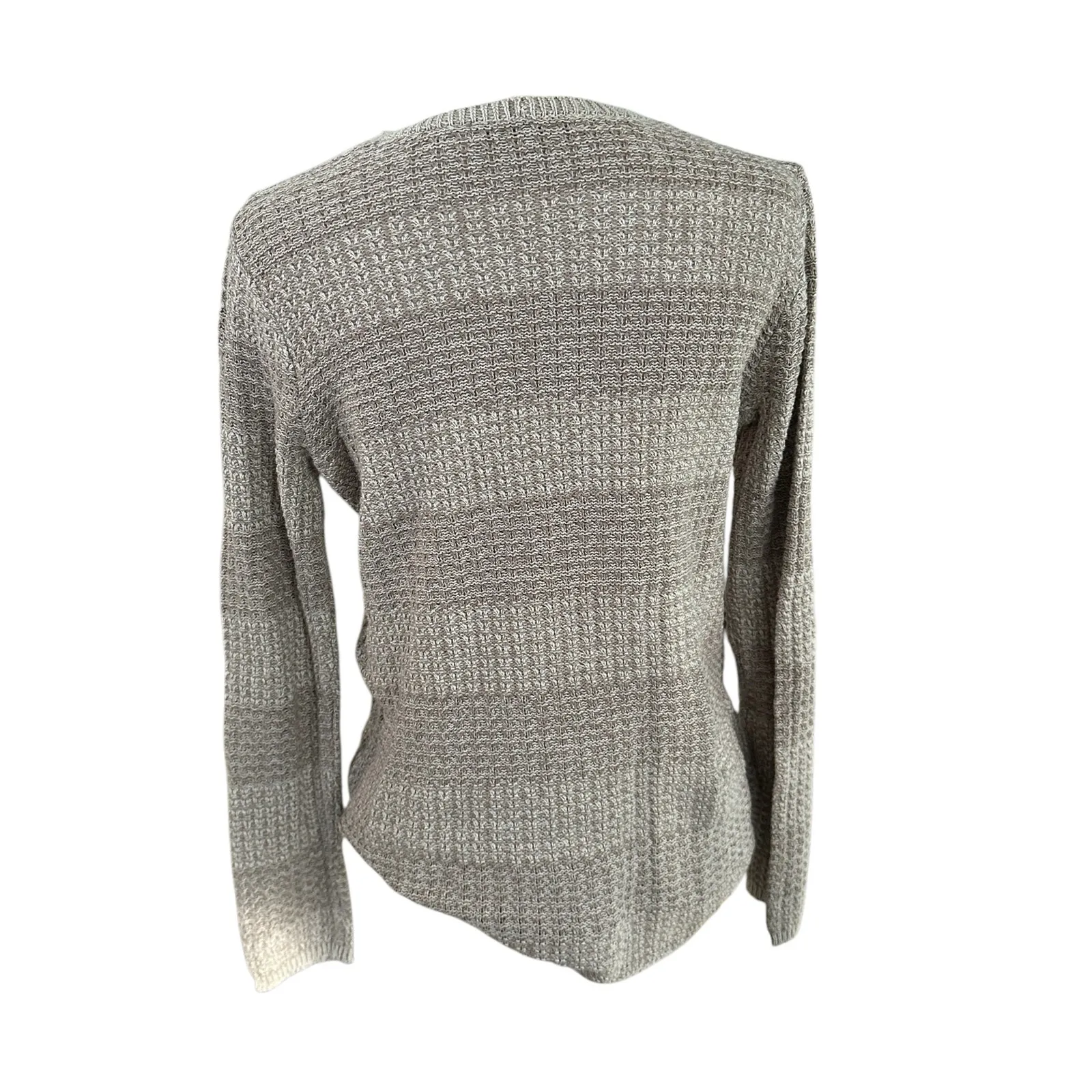 Eight Eight Eight Tan and White Sweater Medium - Image 3