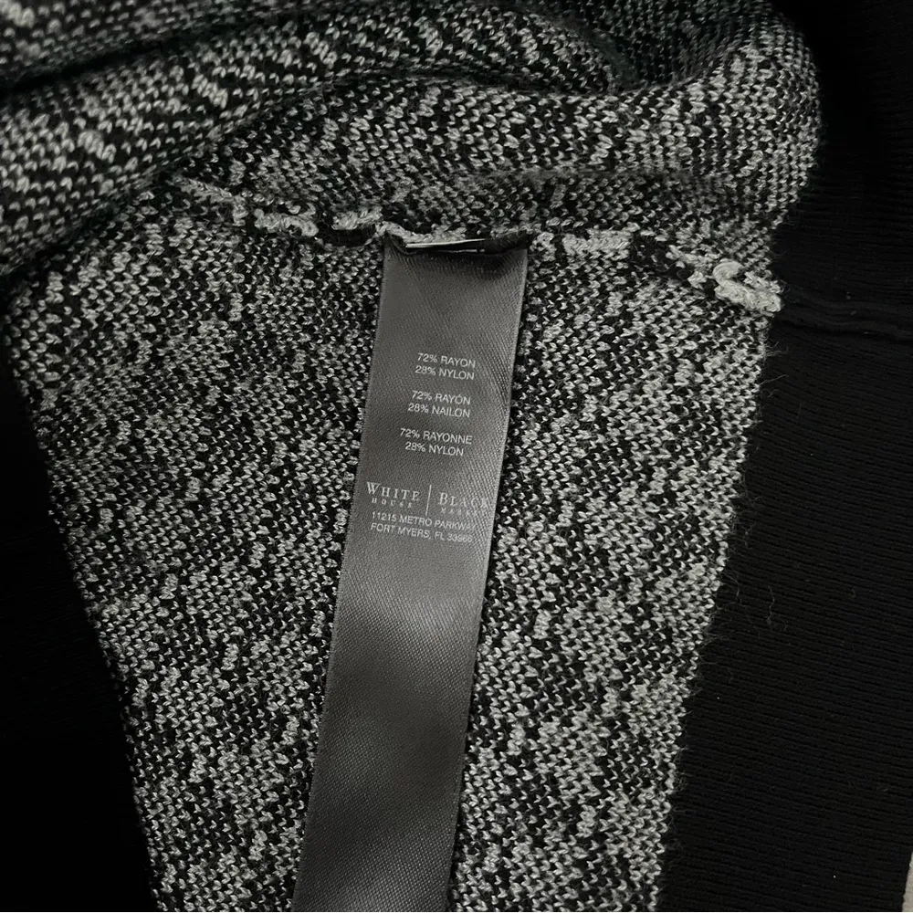 White House Black Market Geometric Knit Black Gray Sweater Mini Dress, Sz M - Image 12