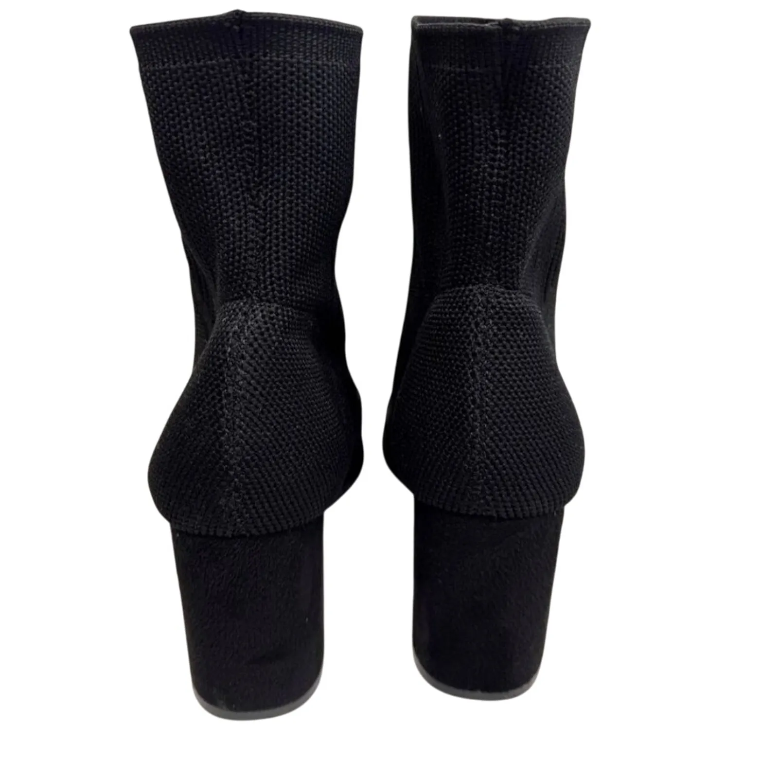 MIA‎ Stretch Boots Size 7.5 Black Block Heel Ankle Booties Pull On Style NEW - Image 5