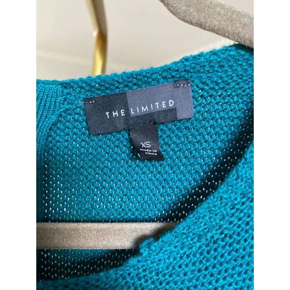 The Limited Knit Dress Fit & Flare Teal Textured Minimalist Classic Cottagecore - Image 7