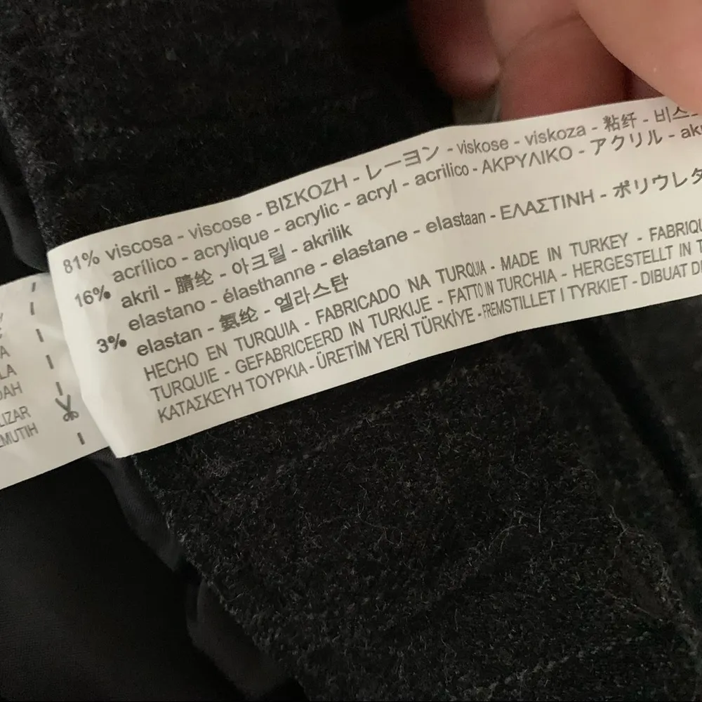 Zara Woman Pin Striped Cuffed Leg Textured Pants Career Work Trouser Large - Image 10