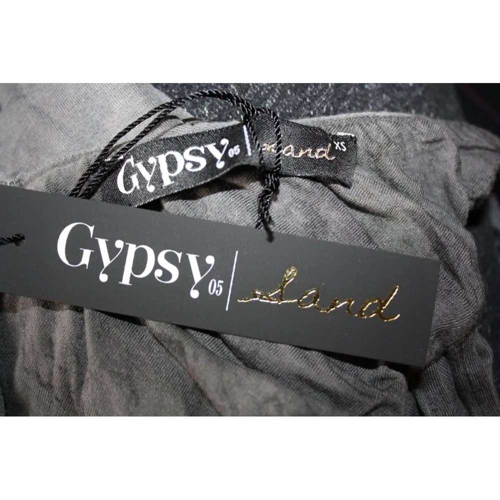 NWT Gypsy 05 Sand Gray Deep V Bamboo Side Strap Detail Maxi Dress XS $187 - Image 11