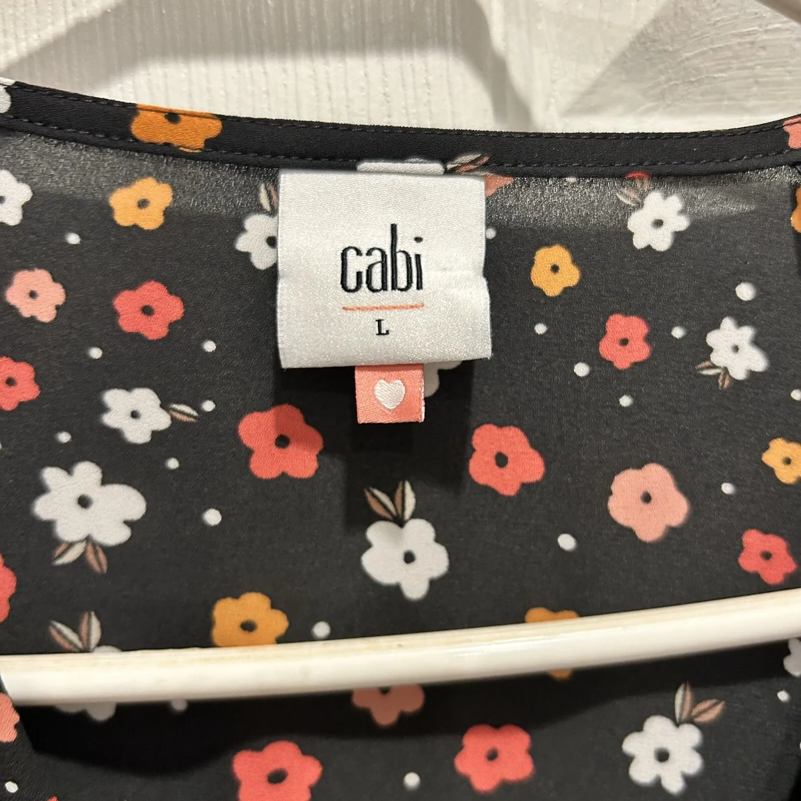 Cabi Womens Heart of Cabi Moulin Rouge Cheerful Floral 3957 Blouse Top Sz L - Image 2