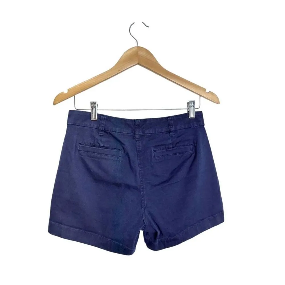 J. Crew Shorts Size 2 Navy Blue Chino With Pockets Casual - Image 3