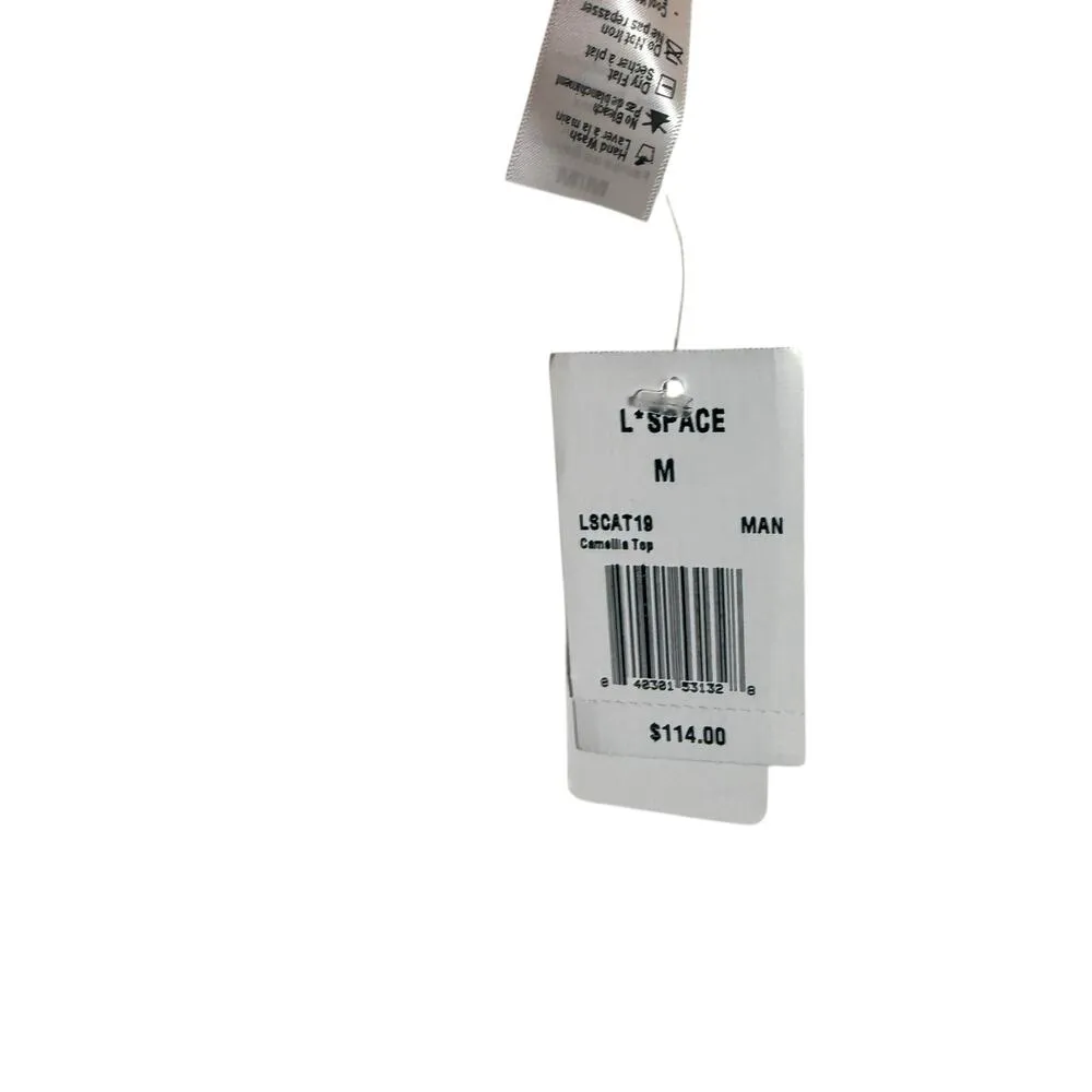 L*Space Camellia Mango Orange Balconette Underwire Bikini Swim Top Size M - Image 6