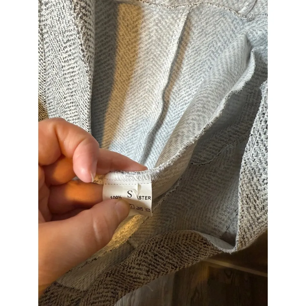 Herringbone Blazer Jacket, Women's Tweed Style, Textured Office Career - Image 3