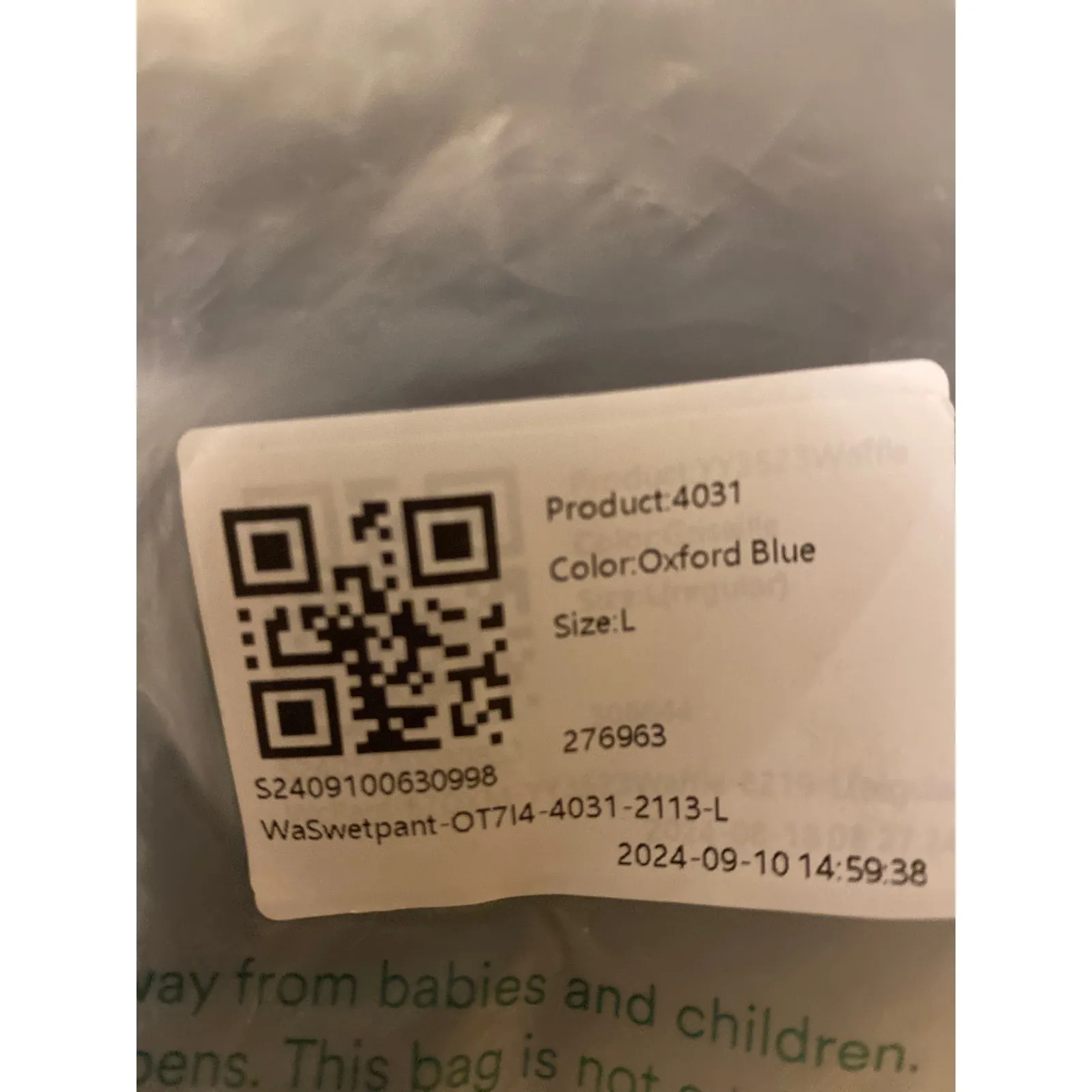 Brand New Halara Women's Size Large Oxford Blue High Waisted Pants Wide Leg - Image 5