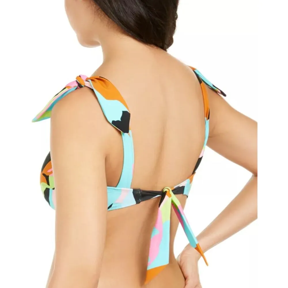 Hula Honey Jr. Floral Camo Bralette Bikini Top XS - Image 4