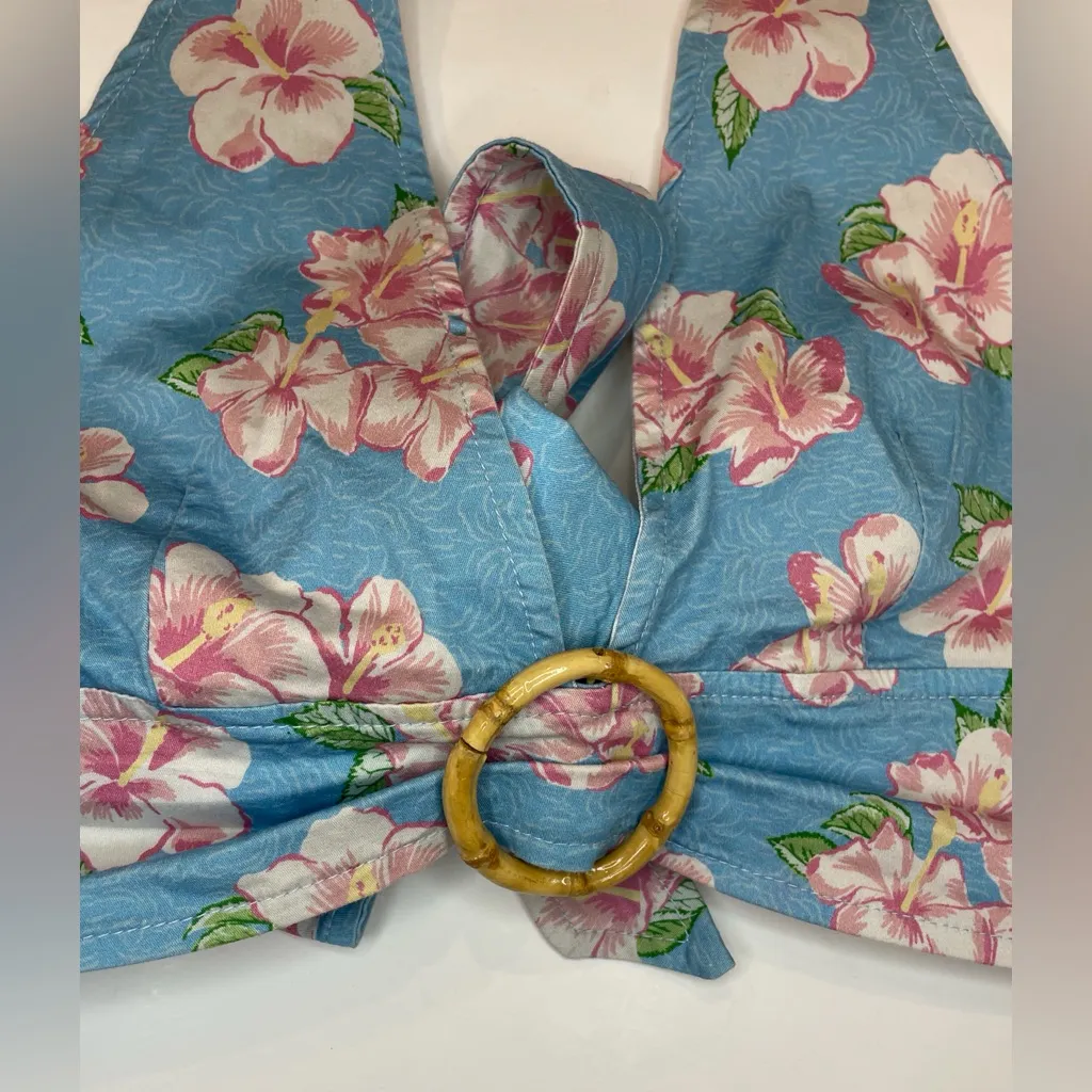 dELiA*s by Dolls Kill Long Hot‎ Summer Top and Mini Skirt Set Size XS/S Blue - Image 5