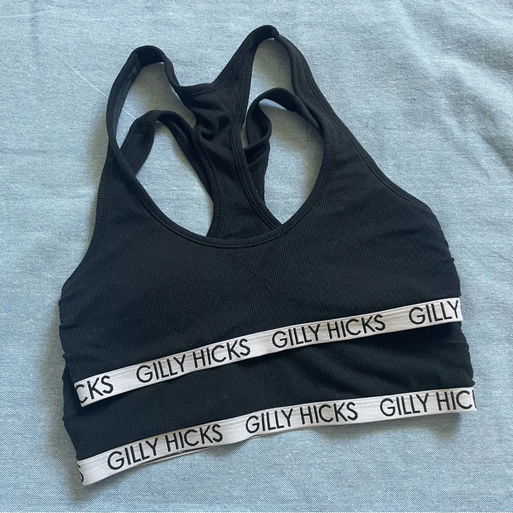 Gilly Hicks Scoop Neck Lined Bralettes Size S in Black - Image 2