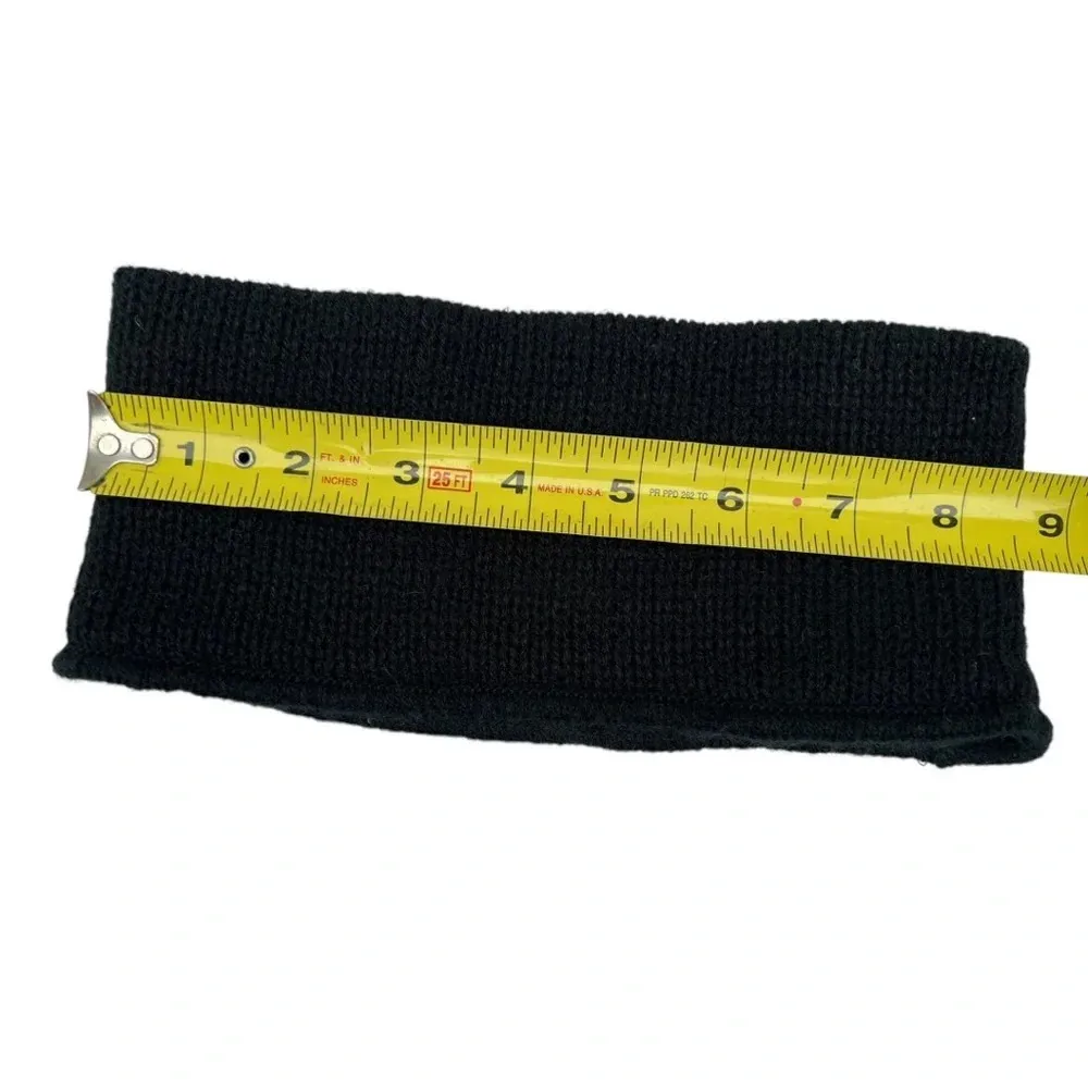 Vintage Knit Reversible Headband Blue Red and White Unisex Ski Snowboarding Snow - Image 3