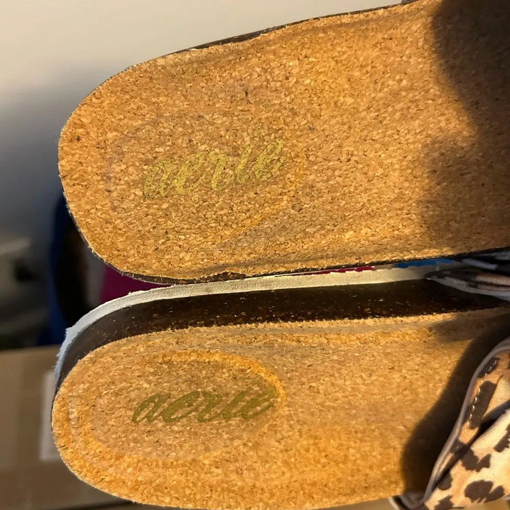 Aerie Leopard Print Cork Knot Slide Sandals - Image 7