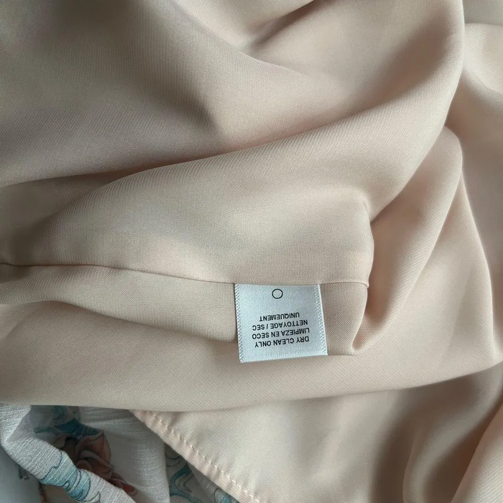 𝅺LAVENDER BROWN Women’s Slip Dress, Floral Pleated Medium - Image 6