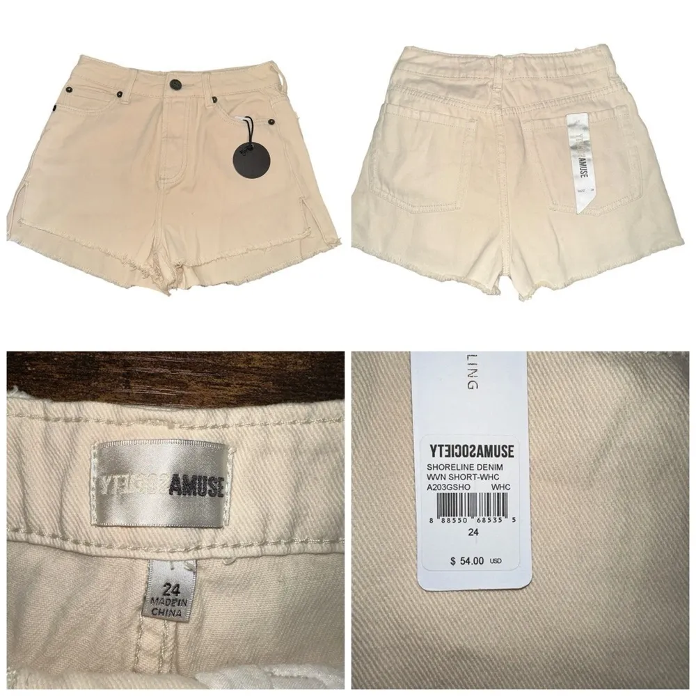 Amuse Society  Womens Shoreline Denim Woven Short‎ Size 24 Y2K Beach Frayed Hem - Image 12