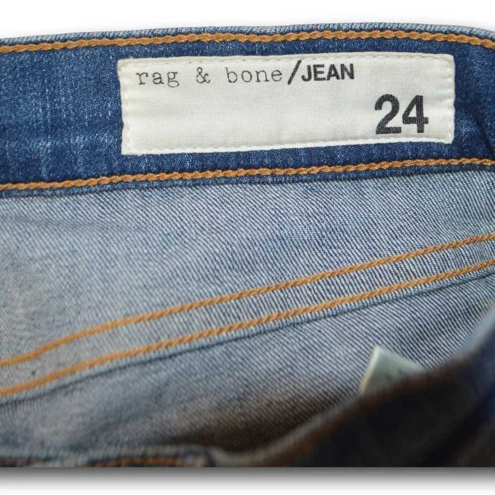 Rag & Bone Mid Rise Capri Distressed Skinny Jeans Size: 24 - Image 4