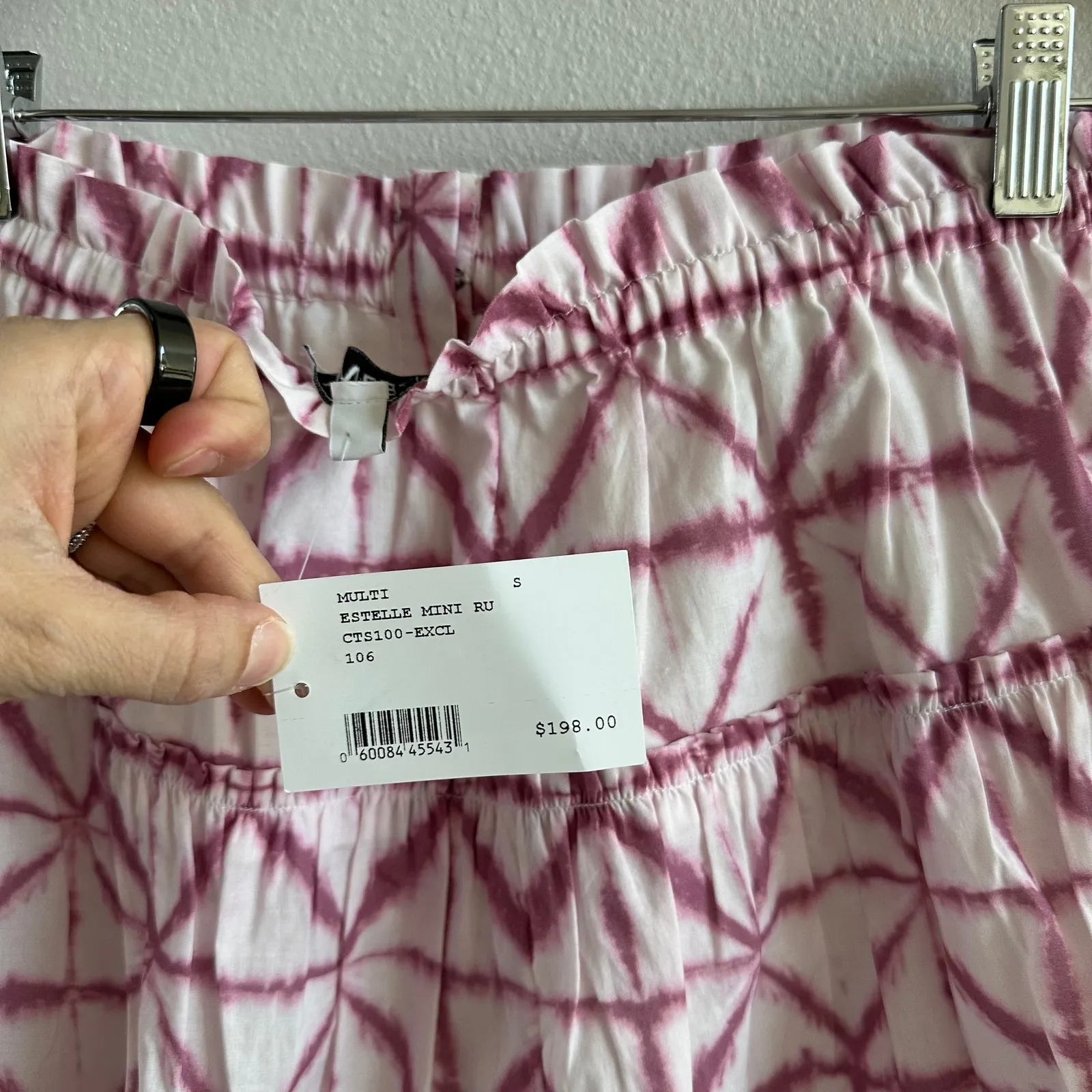 INTERMIX Estelle Batik Cotton Mini Skirt Size Small New - Image 3