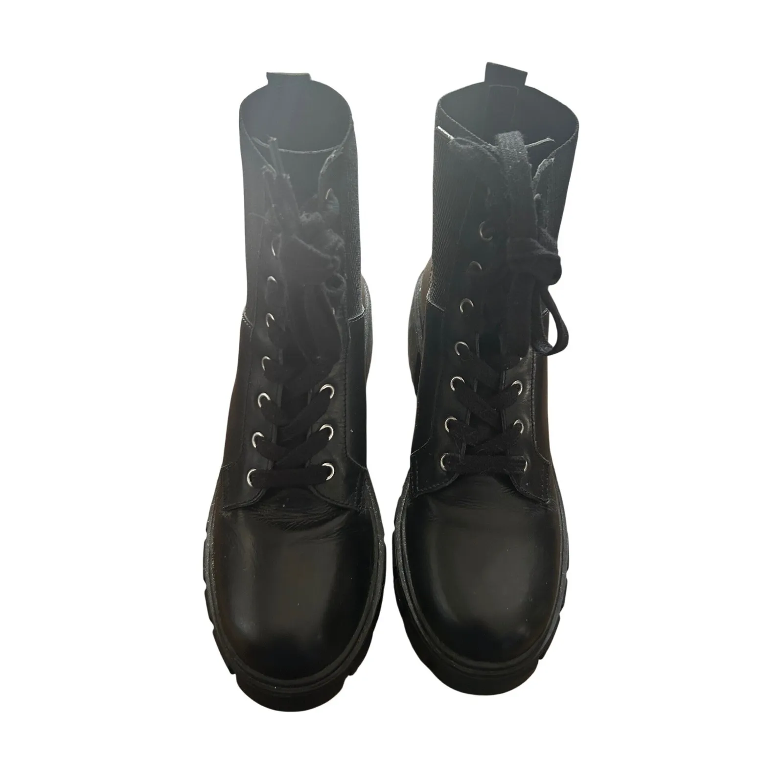 Steve Madden Zanet Women's Boots 8.5 Y2K Chunky Black Lug Sole Combat Goth Moto - Image 3