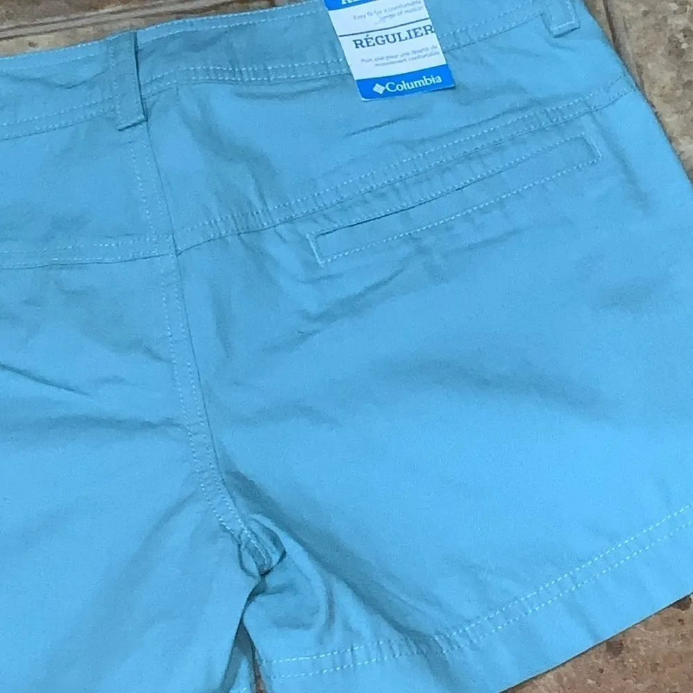 Columbia Compass Ridge Mid Rise 4” Inseam Pockets Cotton Light Blue Shorts 4 - Image 5