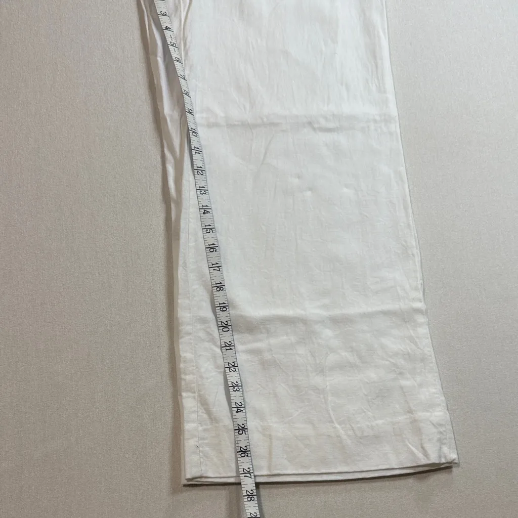 Elegant White Wide Leg Pants Size M - Image 5