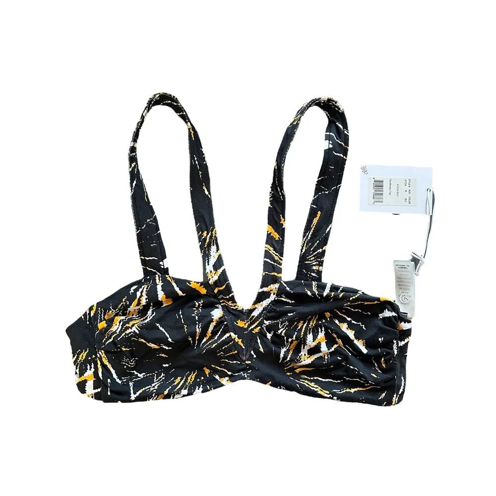 Andie Swim x Demi Moore The Monaco Black Orange Firework Halter Bikini Top M NWT - Image 3