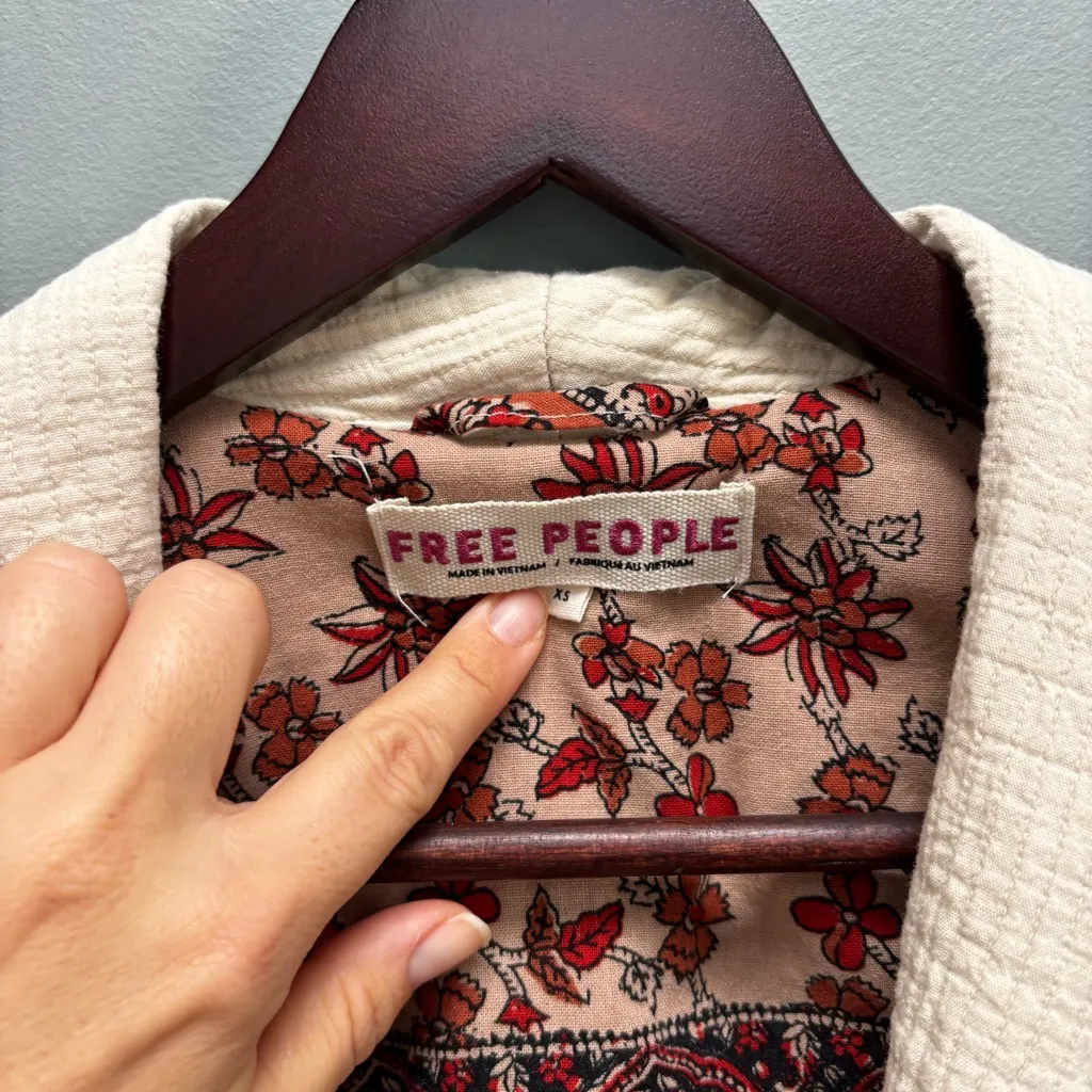 Free People We The Free Rowan Blazer in Ecru Relaxed Boyfriend XS - Image 9