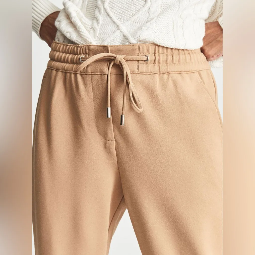 REISS Eve Pull On Jogger Pants In Camel US 10 - Image 8
