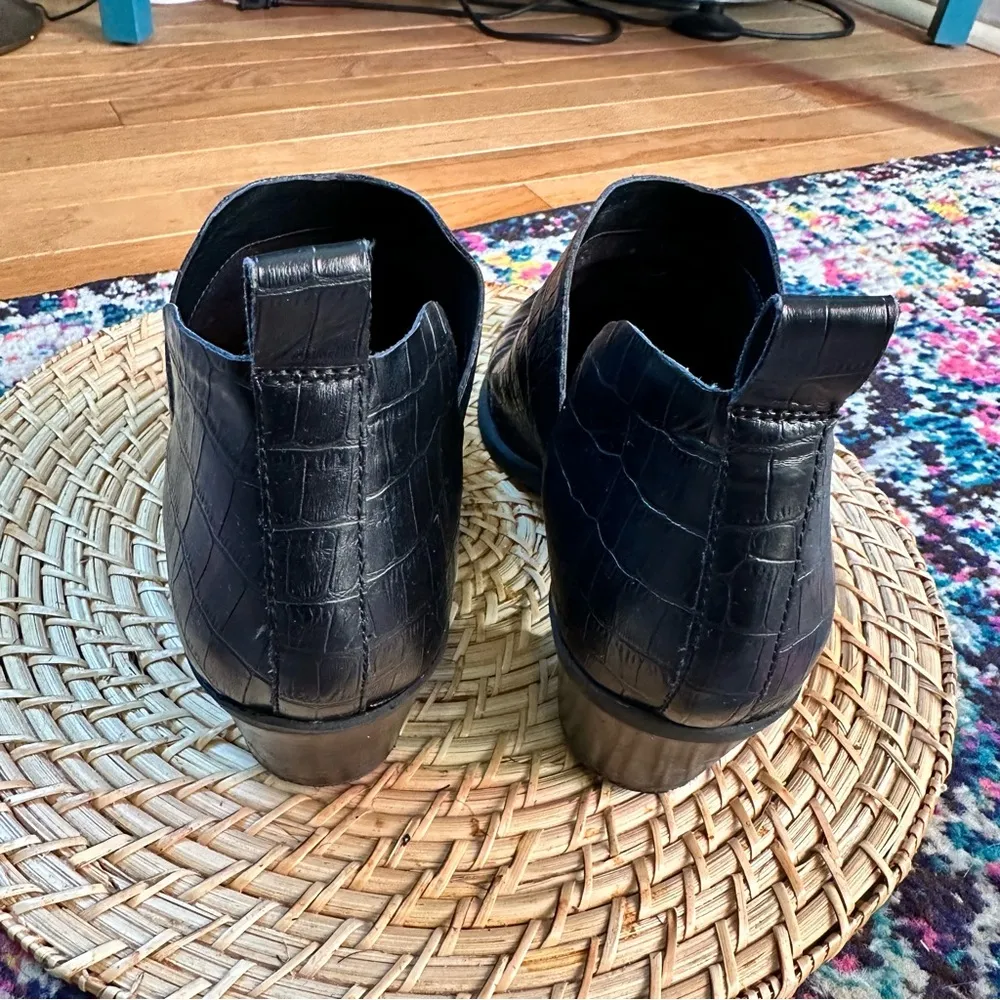 Dolce Vita Samba Croco Embossed Bootie Black Size 10 - Image 3