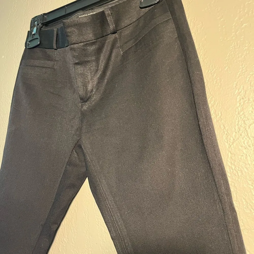 Banana Republic Black Ankle Pants Cropped Sloan Fit Trousers Capri Formal SZ 0P - Image 6
