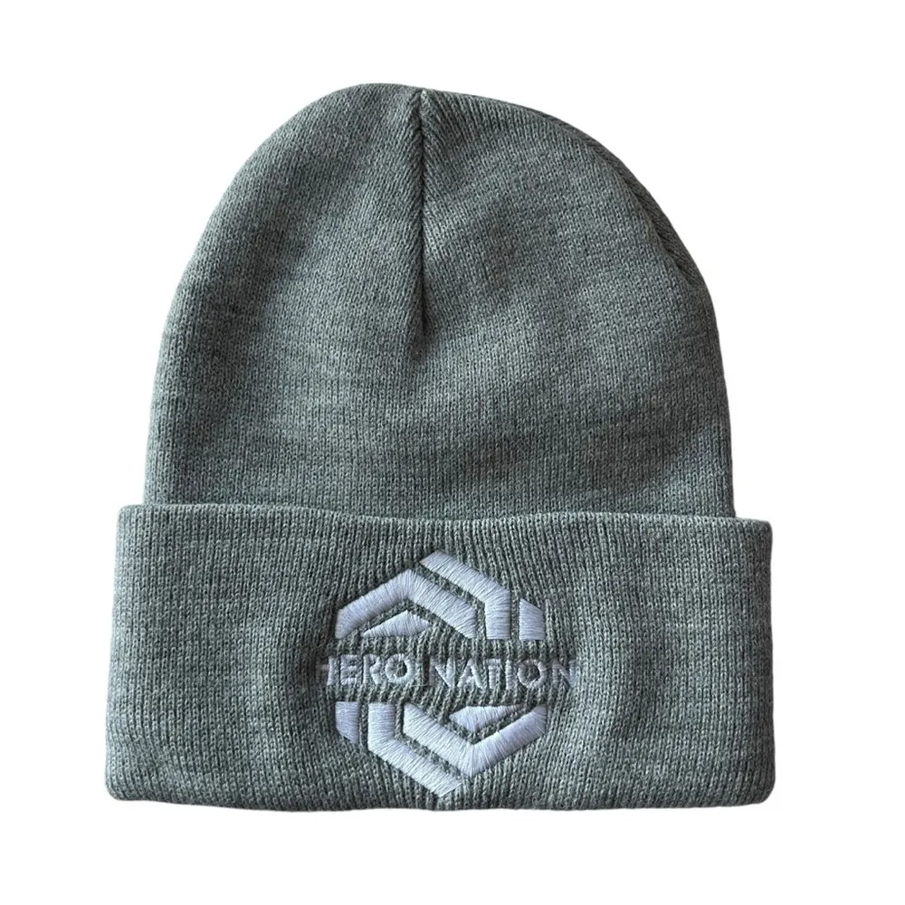 Carhartt Unisex Ribbed Knit Cuff Beanie in Heather Grey Color - Image 3